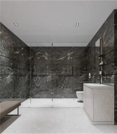 Dark Marble Shower
